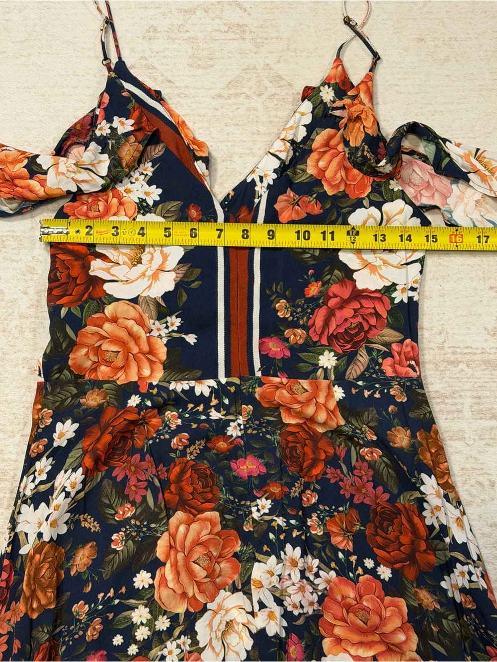 FARM Rio Floral Off Shoulder High Low Maxi Dress Size Large (G) - Picture 9 of 10